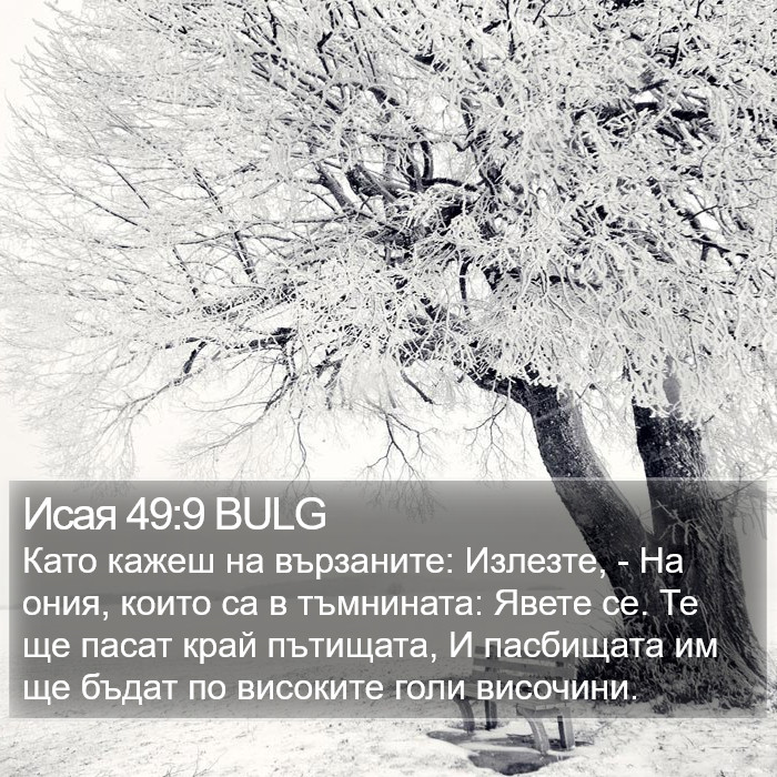 Исая 49:9 BULG Bible Study