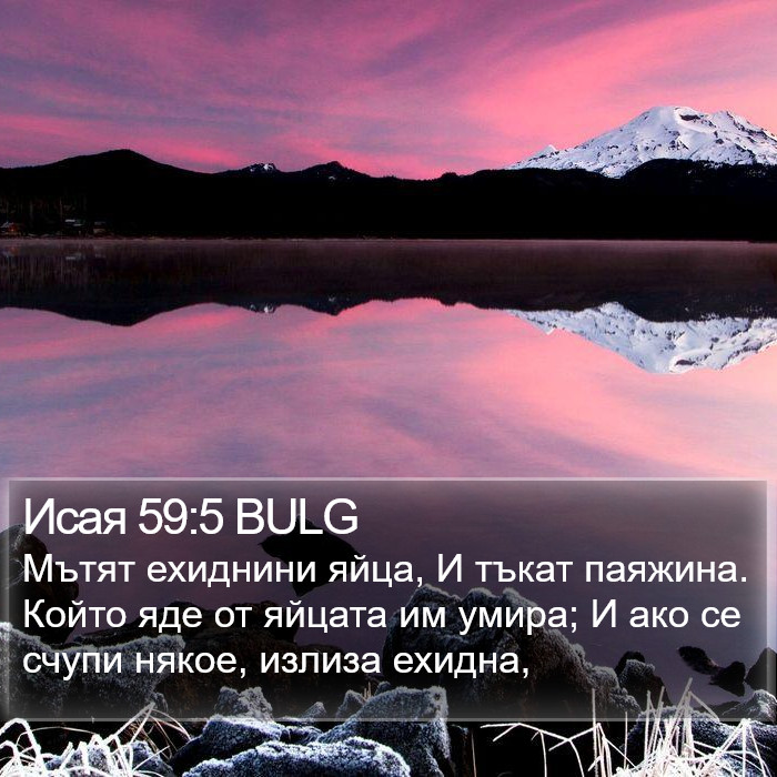 Исая 59:5 BULG Bible Study