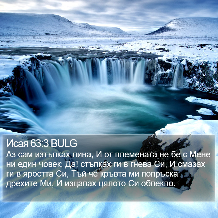 Исая 63:3 BULG Bible Study