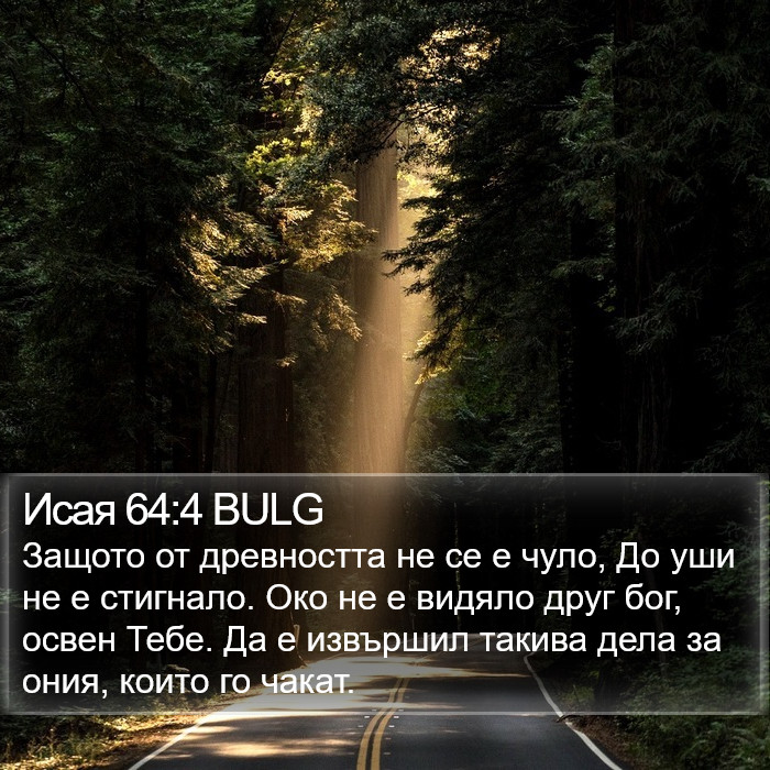 Исая 64:4 BULG Bible Study