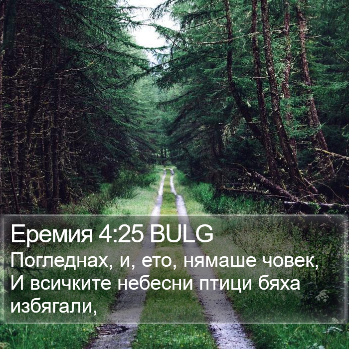 Еремия 4:25 BULG Bible Study
