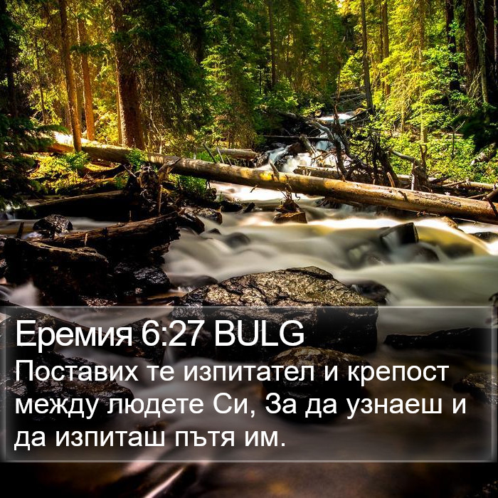 Еремия 6:27 BULG Bible Study