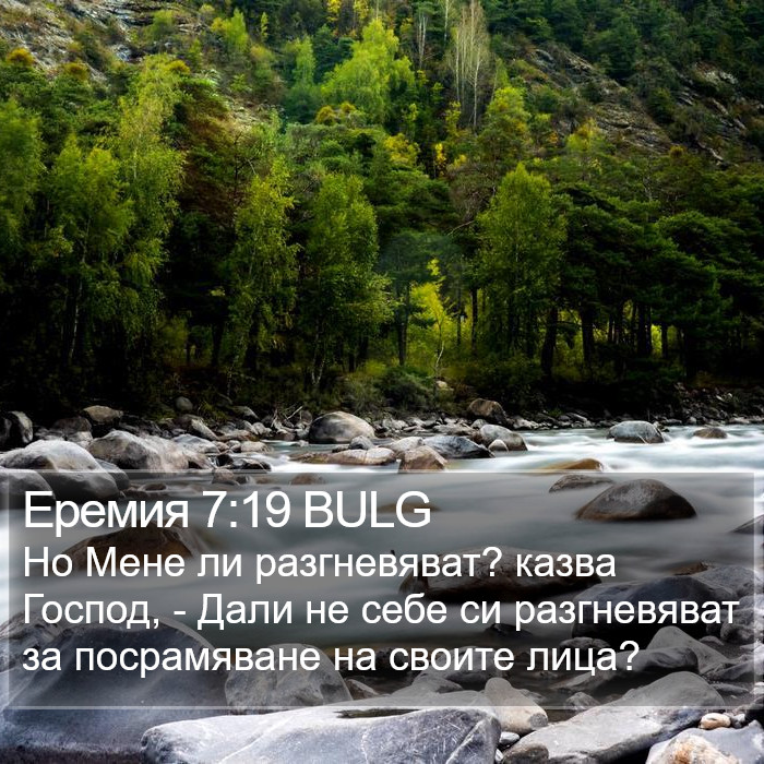 Еремия 7:19 BULG Bible Study