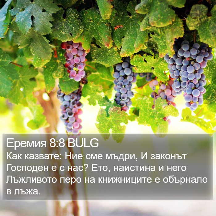 Еремия 8:8 BULG Bible Study