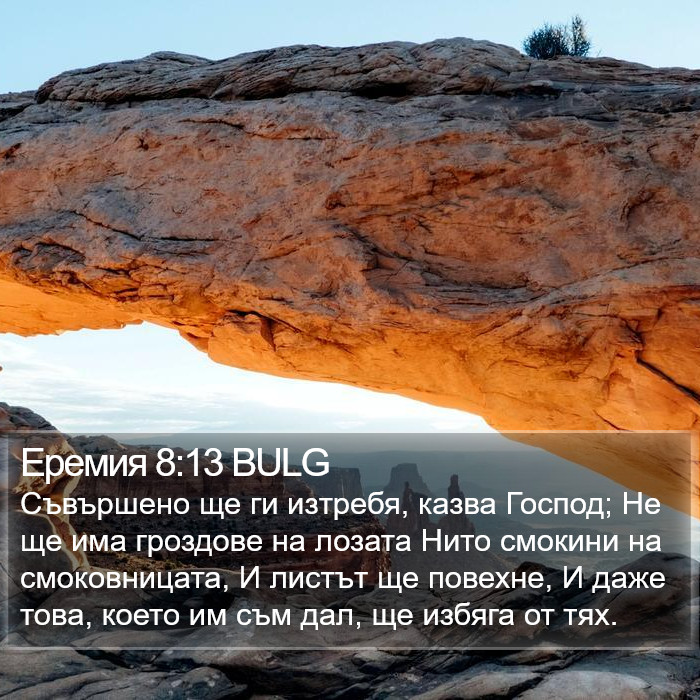 Еремия 8:13 BULG Bible Study