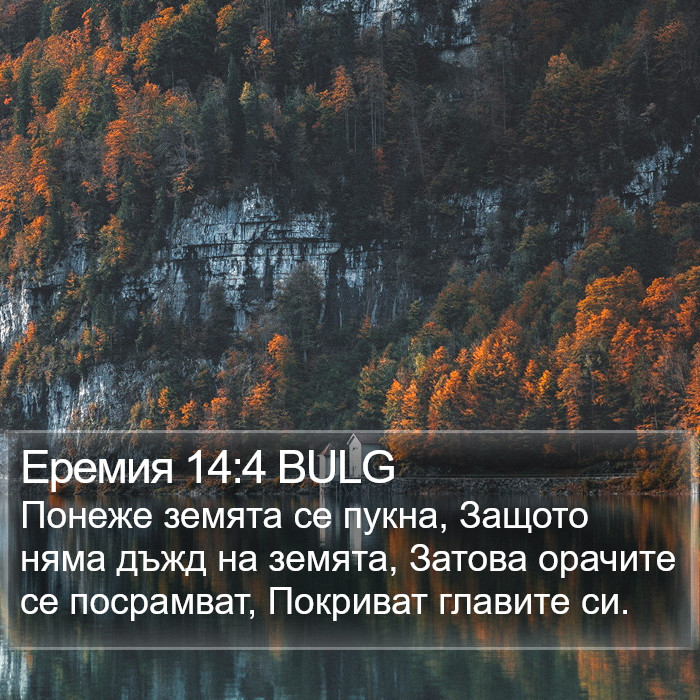 Еремия 14:4 BULG Bible Study