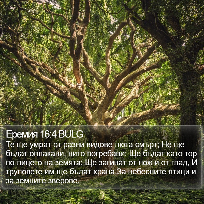 Еремия 16:4 BULG Bible Study