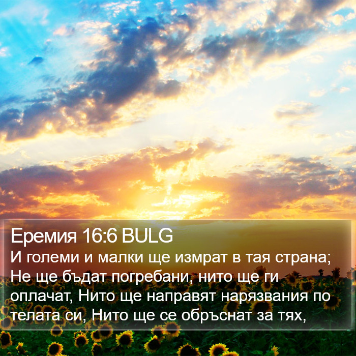 Еремия 16:6 BULG Bible Study