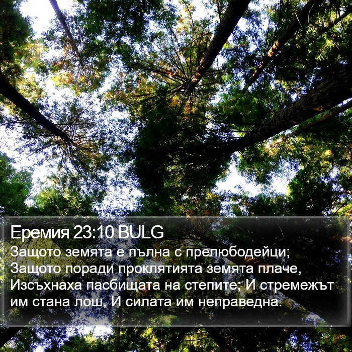 Еремия 23:10 BULG Bible Study