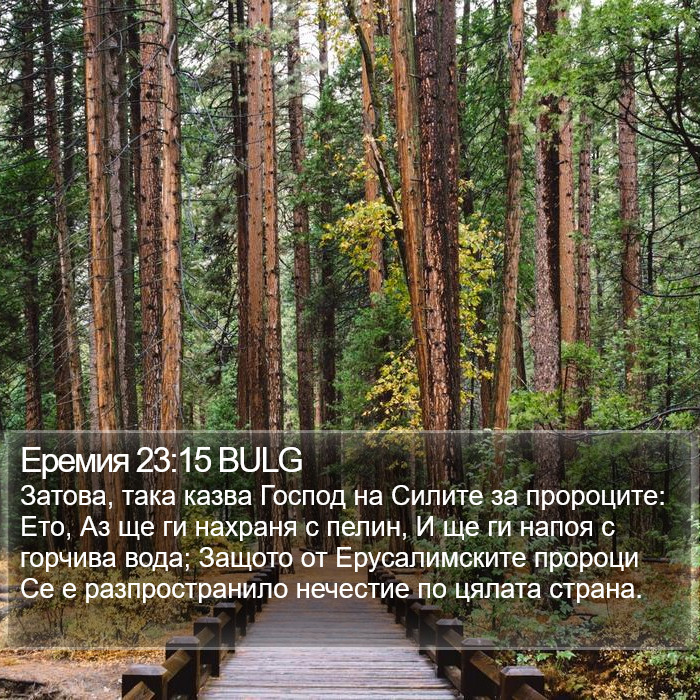 Еремия 23:15 BULG Bible Study