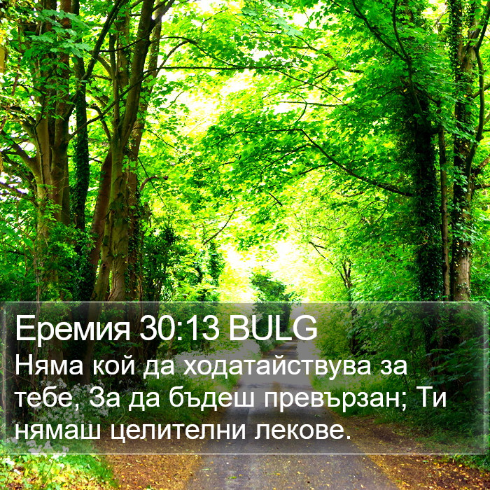 Еремия 30:13 BULG Bible Study