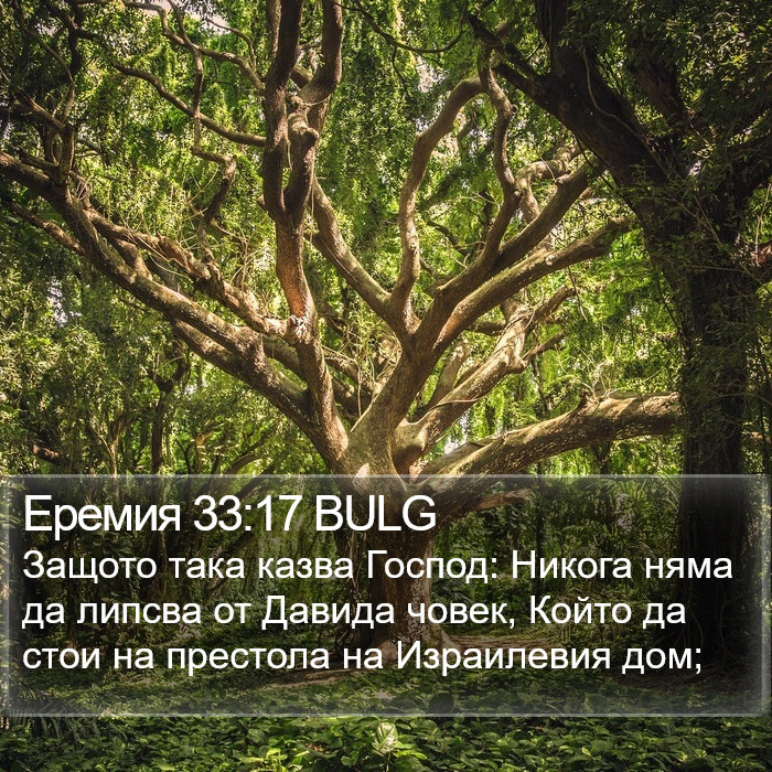 Еремия 33:17 BULG Bible Study