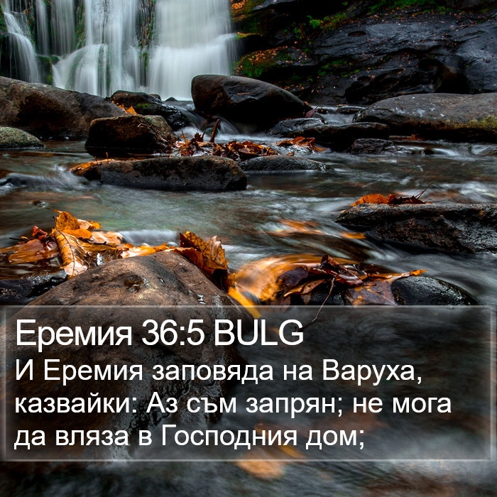 Еремия 36:5 BULG Bible Study