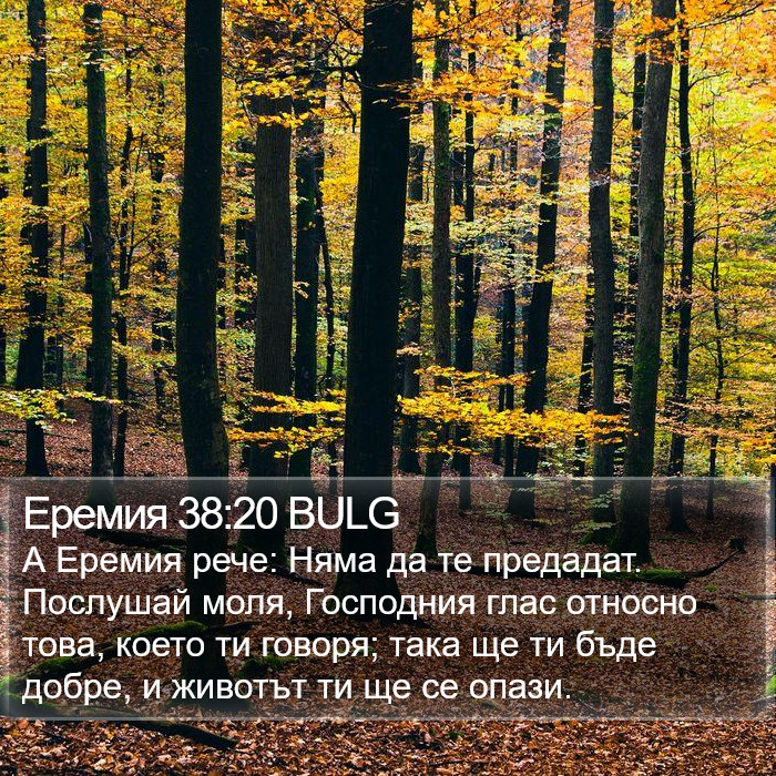 Еремия 38:20 BULG Bible Study