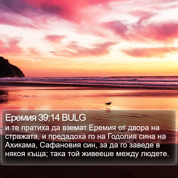 Еремия 39:14 BULG Bible Study