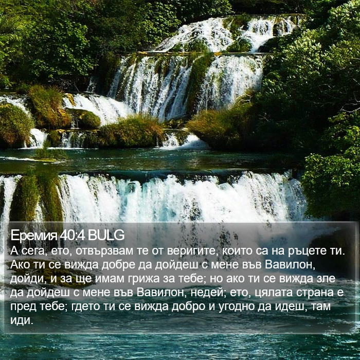 Еремия 40:4 BULG Bible Study
