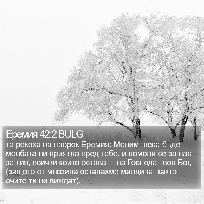 Еремия 42:2 BULG Bible Study