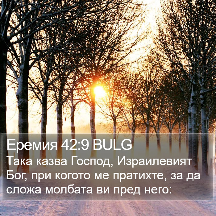 Еремия 42:9 BULG Bible Study