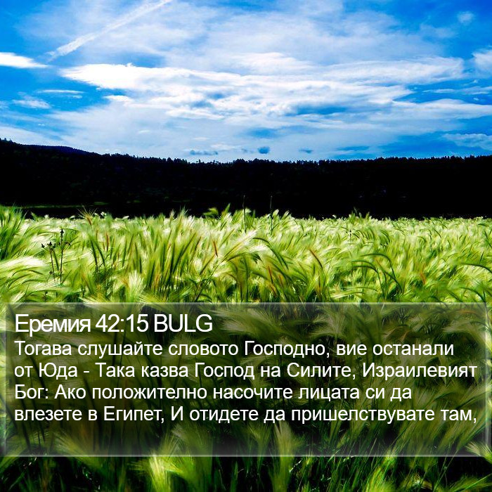 Еремия 42:15 BULG Bible Study