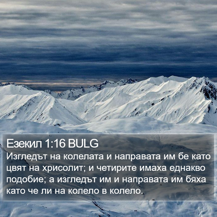 Езекил 1:16 BULG Bible Study