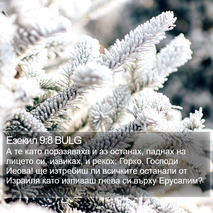 Езекил 9:8 BULG Bible Study