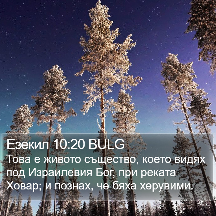 Езекил 10:20 BULG Bible Study