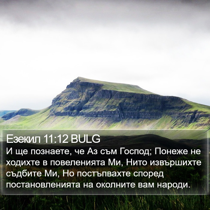 Езекил 11:12 BULG Bible Study