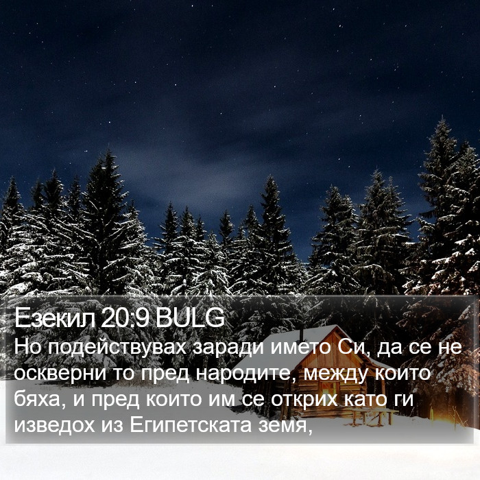 Езекил 20:9 BULG Bible Study