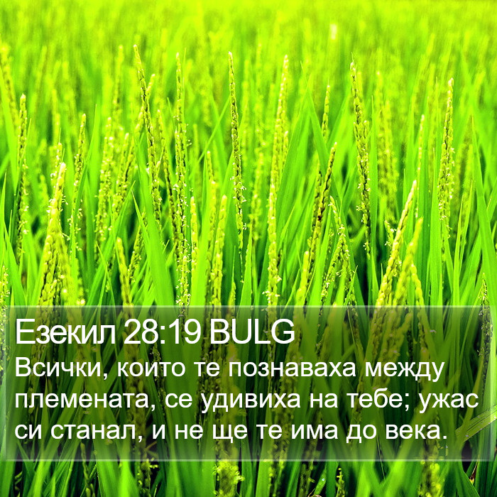 Езекил 28:19 BULG Bible Study