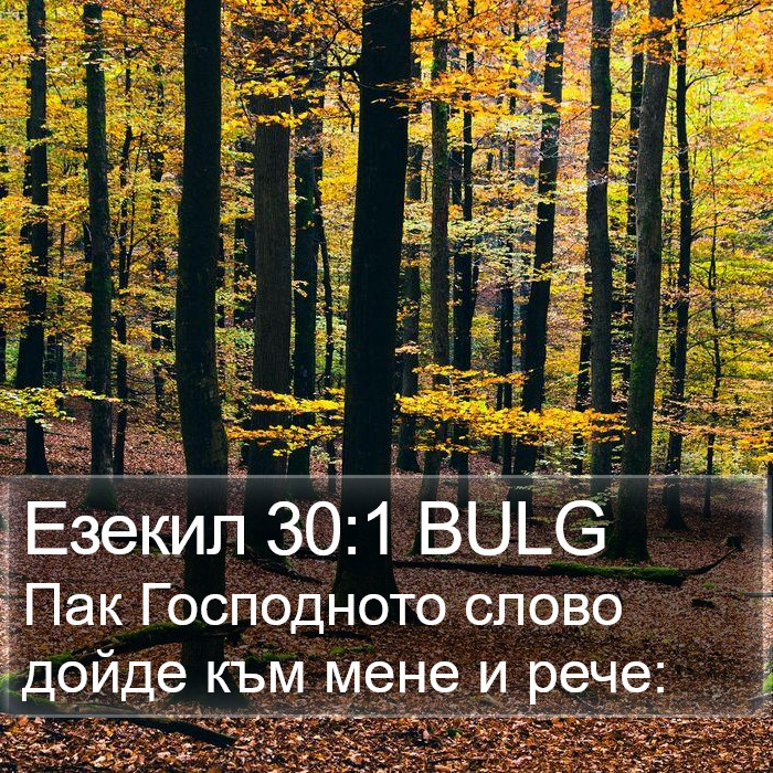 Езекил 30:1 BULG Bible Study