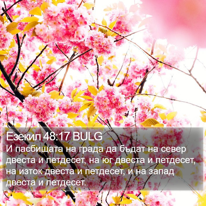 Езекил 48:17 BULG Bible Study