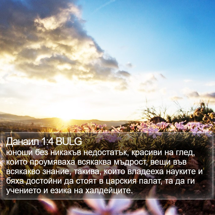 Данаил 1:4 BULG Bible Study