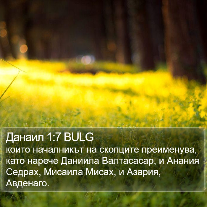 Данаил 1:7 BULG Bible Study