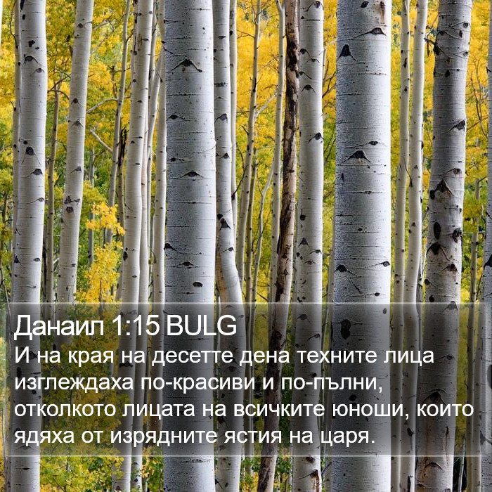 Данаил 1:15 BULG Bible Study