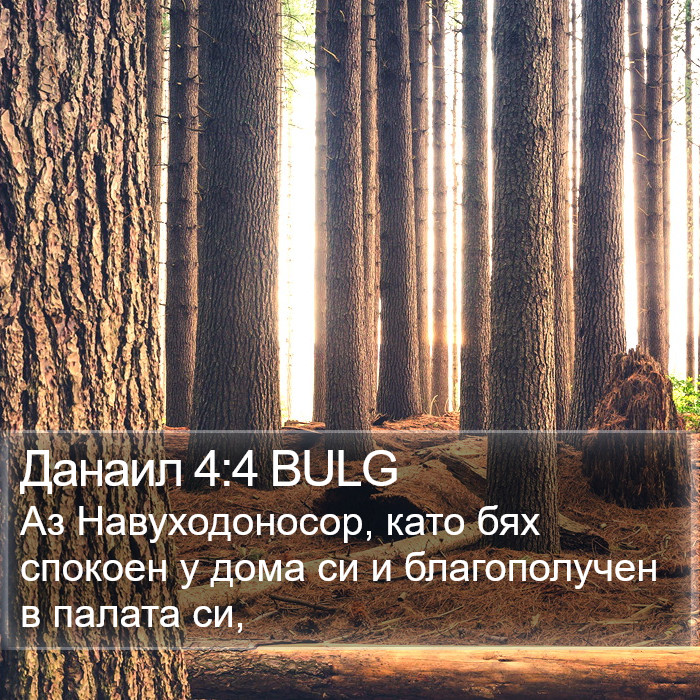 Данаил 4:4 BULG Bible Study