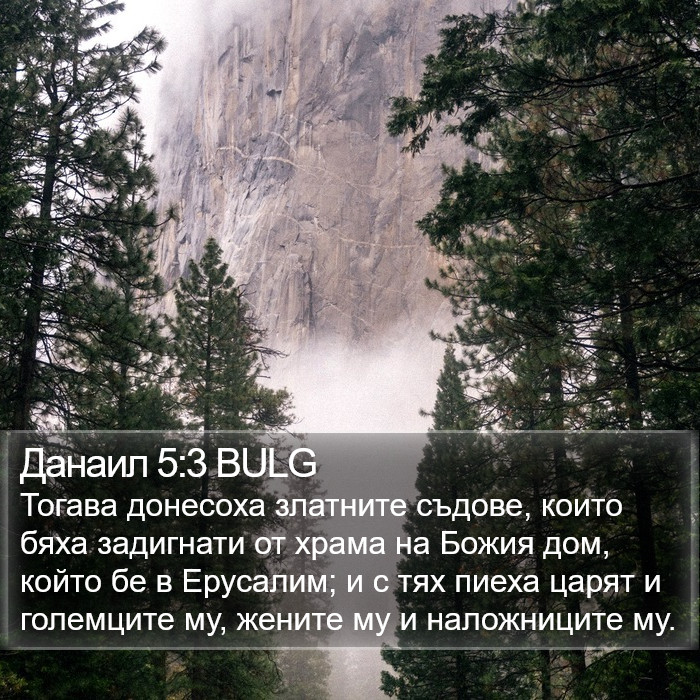 Данаил 5:3 BULG Bible Study