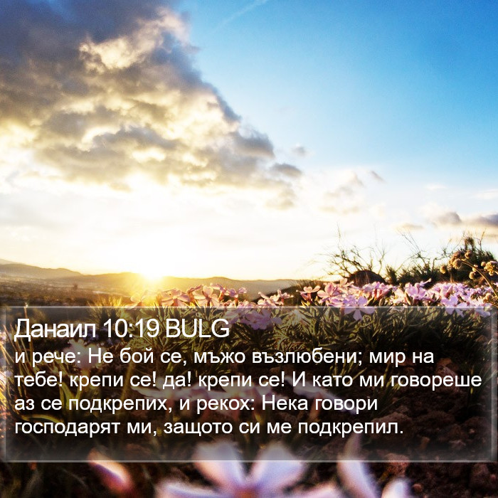 Данаил 10:19 BULG Bible Study