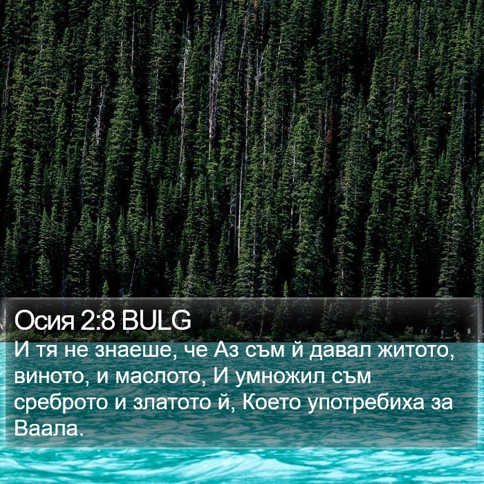 Осия 2:8 BULG Bible Study