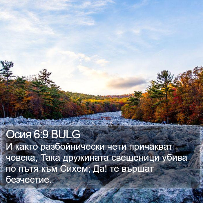 Осия 6:9 BULG Bible Study