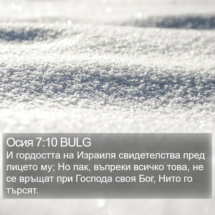 Осия 7:10 BULG Bible Study