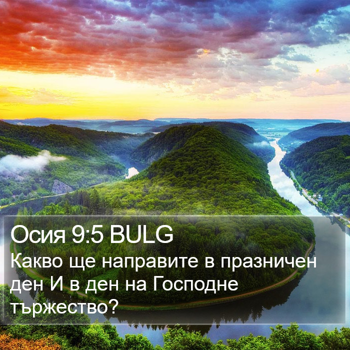 Осия 9:5 BULG Bible Study