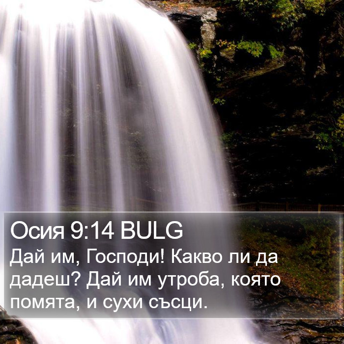 Осия 9:14 BULG Bible Study