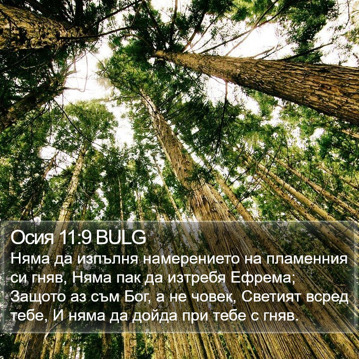 Осия 11:9 BULG Bible Study