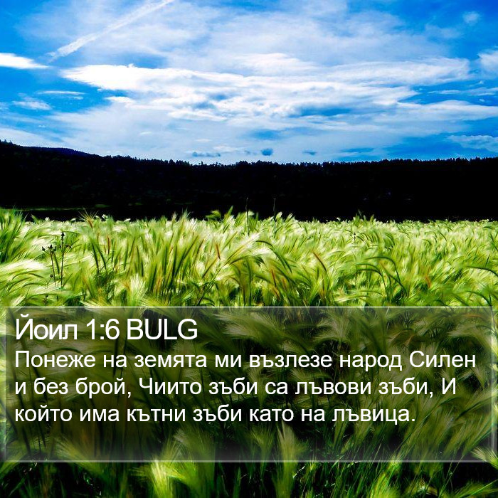 Йоил 1:6 BULG Bible Study