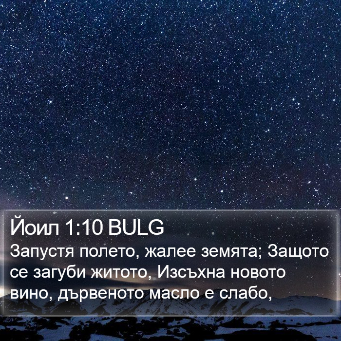 Йоил 1:10 BULG Bible Study