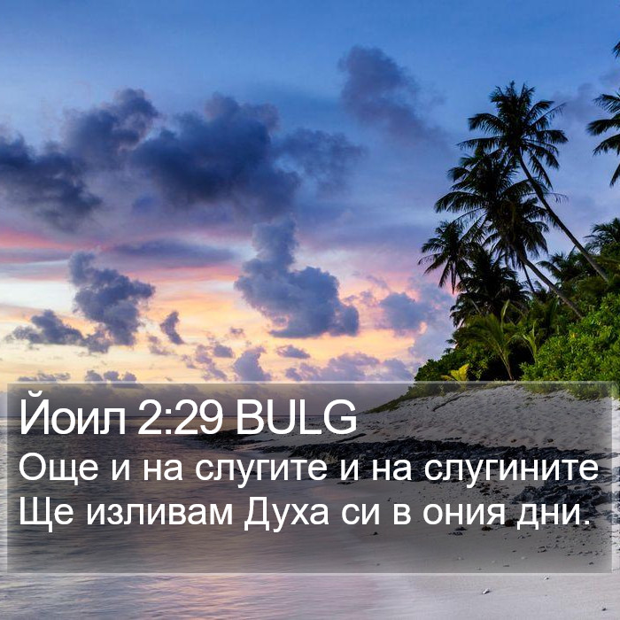 Йоил 2:29 BULG Bible Study