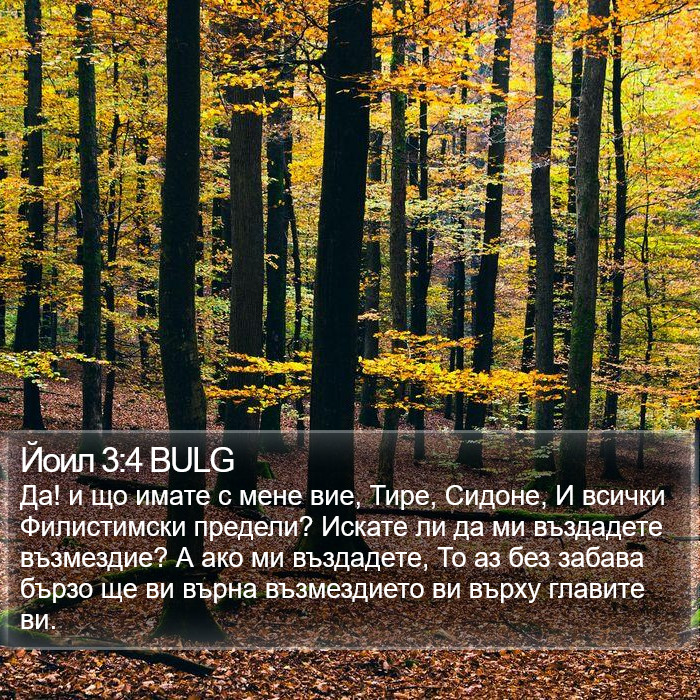 Йоил 3:4 BULG Bible Study