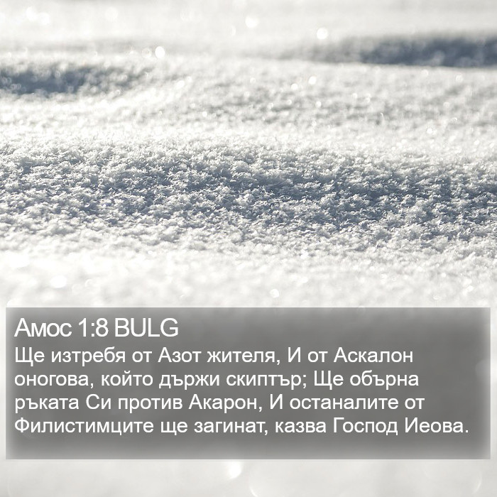 Амос 1:8 BULG Bible Study