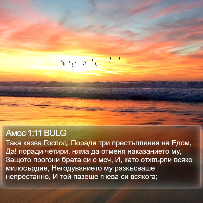 Амос 1:11 BULG Bible Study