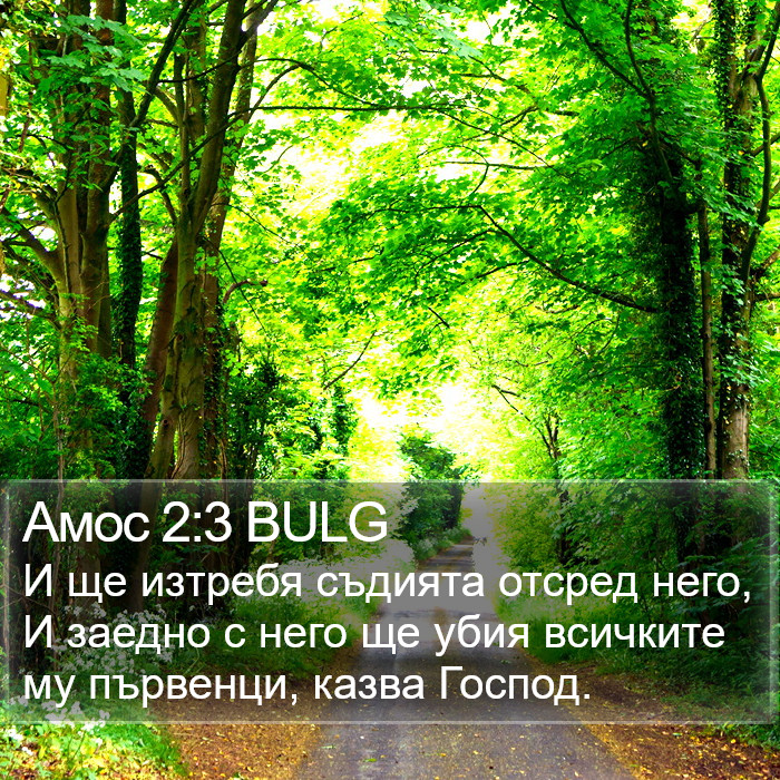 Амос 2:3 BULG Bible Study